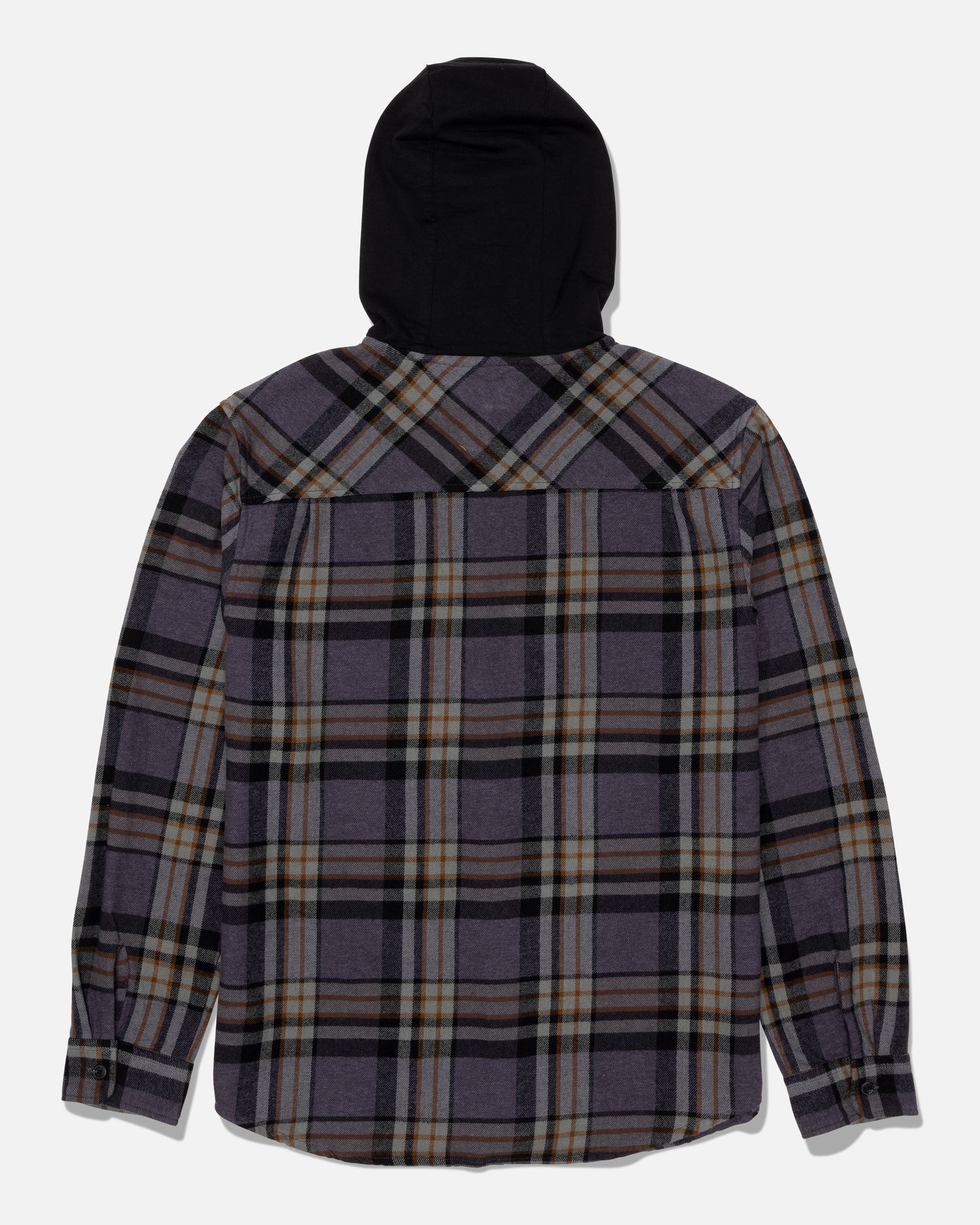 Whitewash Hooded Flannel - Dark Grey