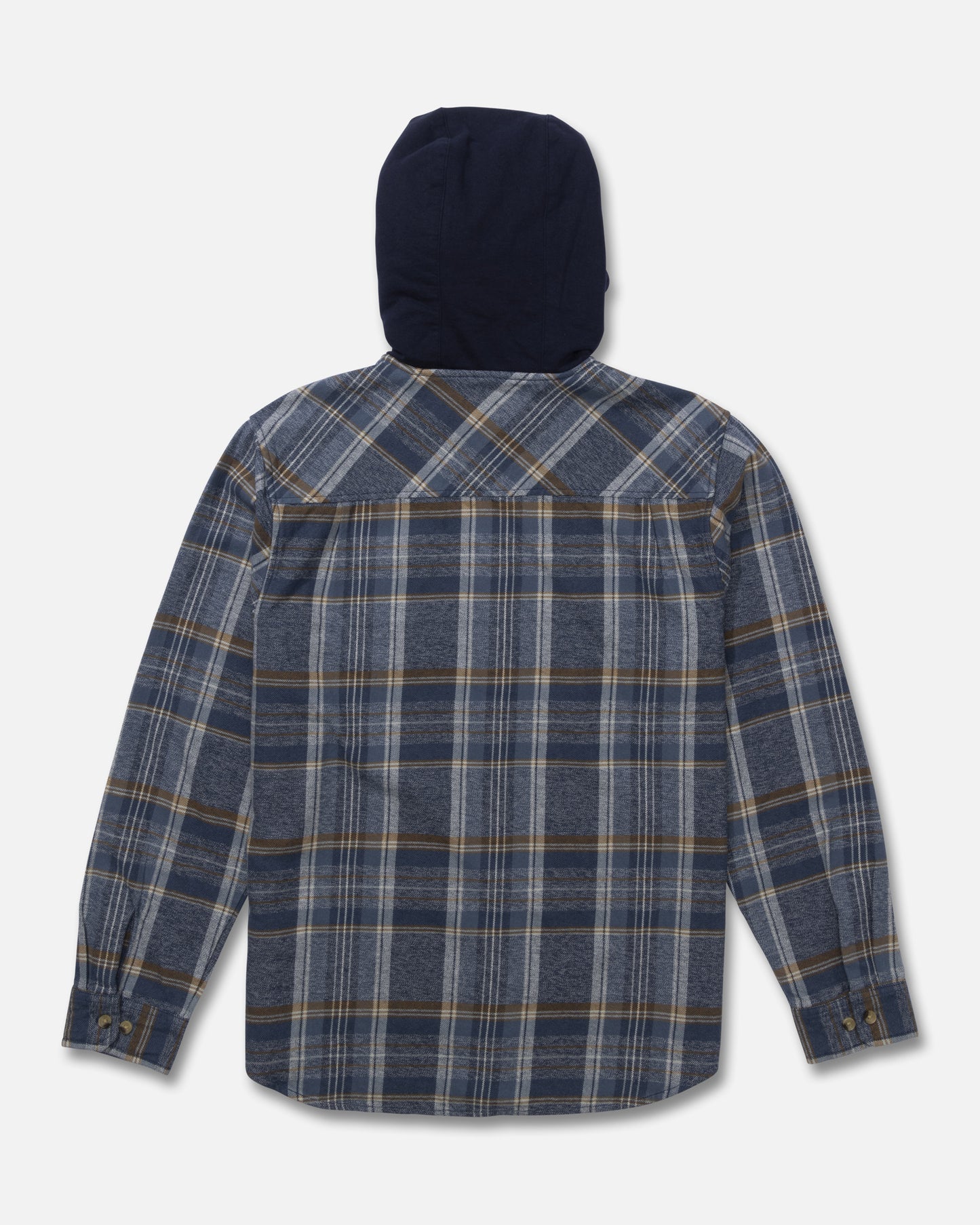 Whitewash Hooded Flannel - Midnight Navy