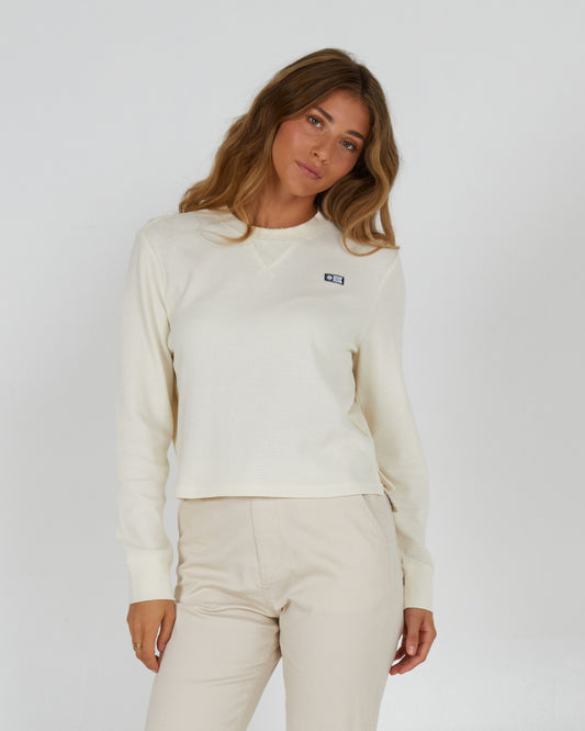 Salty Crew Donna - Seascape Thermal L/S Tee - Fuori White