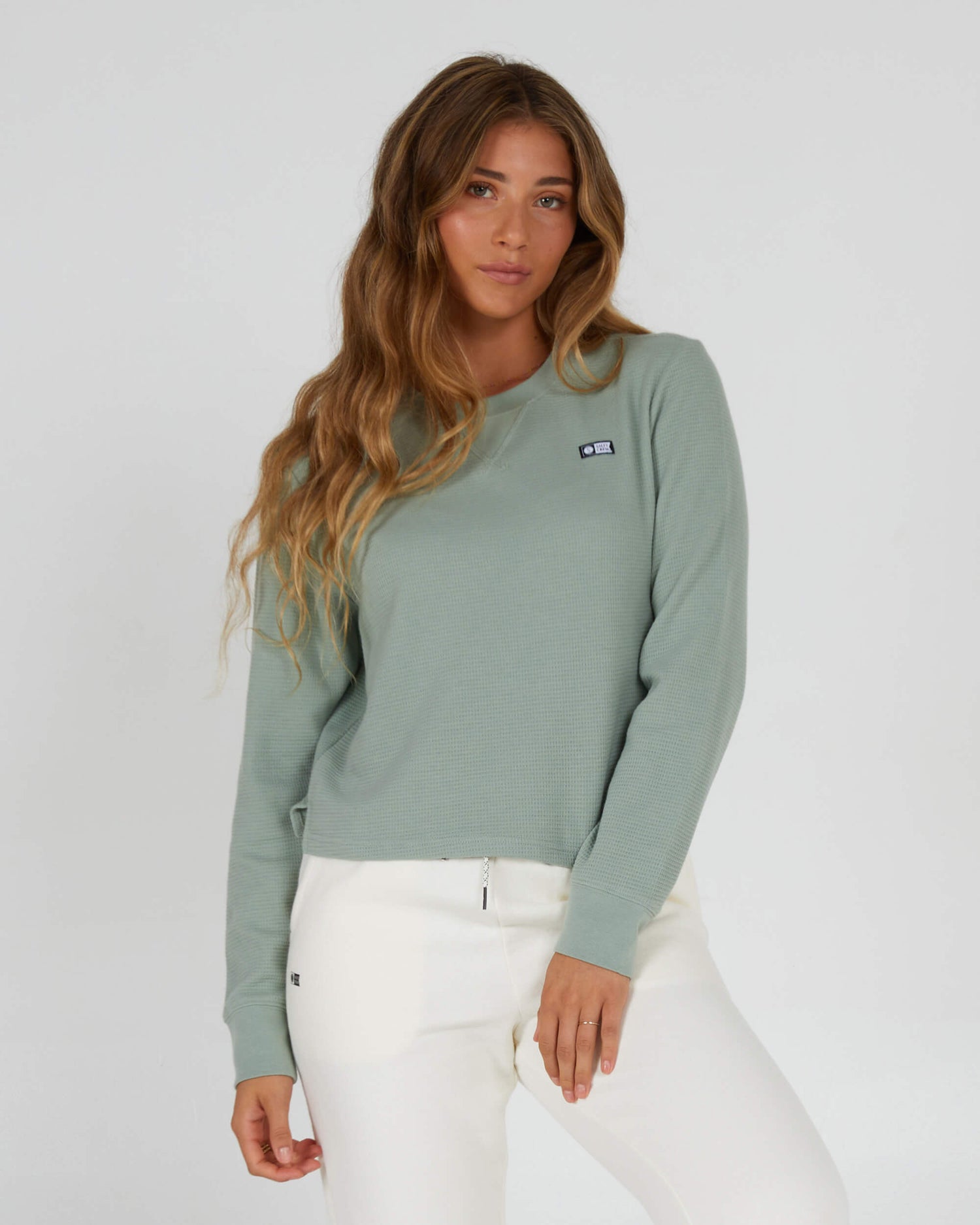 Salty Crew Mulher - Seascape Thermal L/S Tee - Sálvia