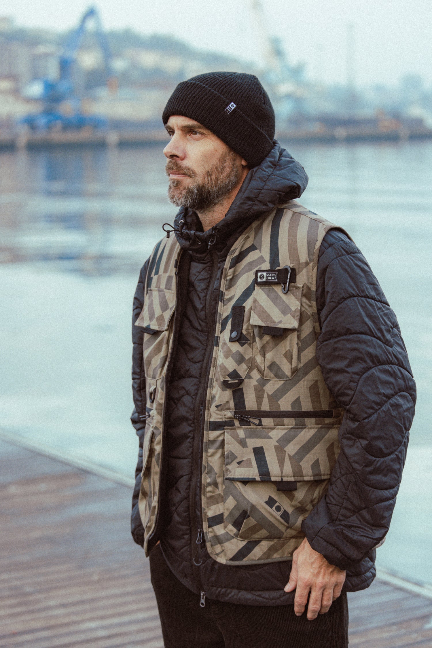 Stream Tech Vest - Khaki Dazzle