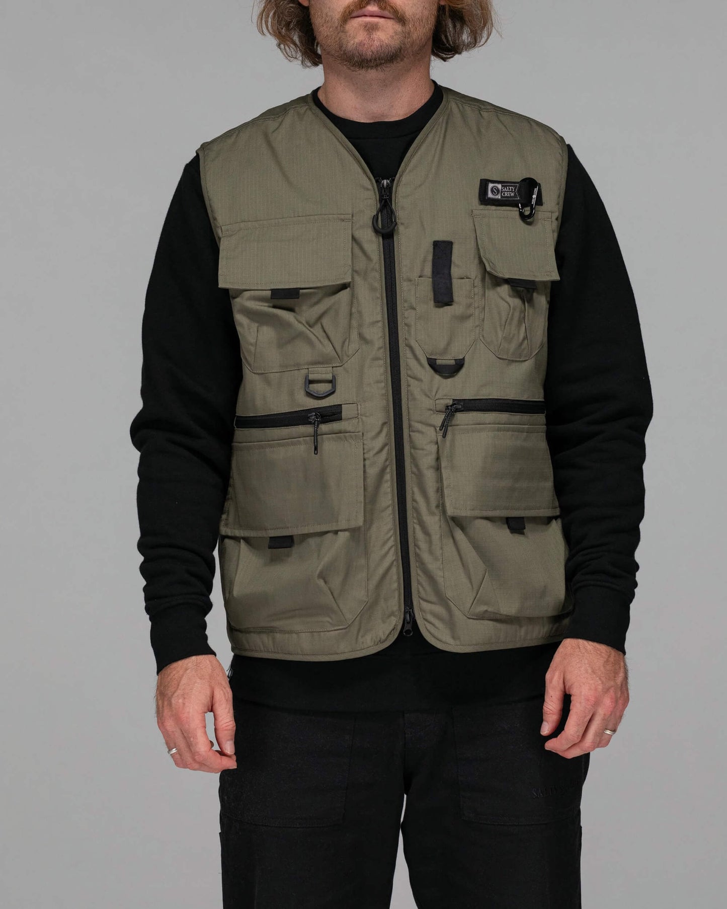 Salty crew VEST Gilet Stream Tech - Olive in Olive