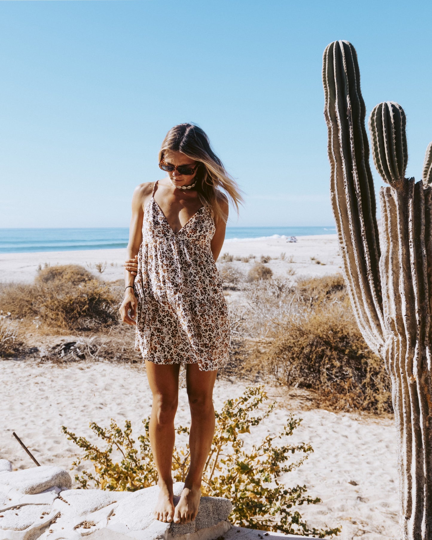 Hidden Ditsy Dress - Chocolate