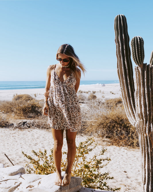 Hidden Ditsy Dress - Chocolate