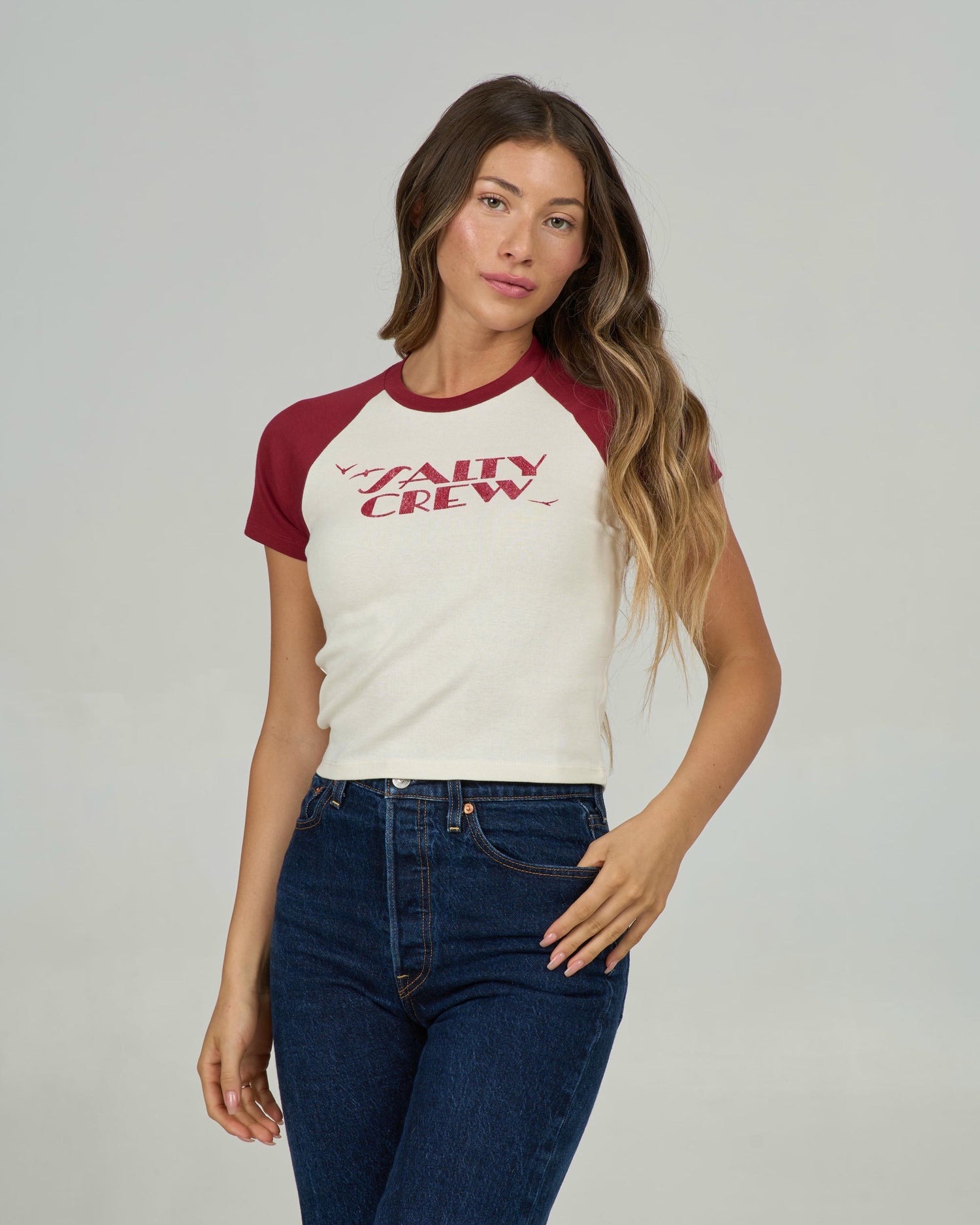 Sailors Delight Raglan Tee - Plum