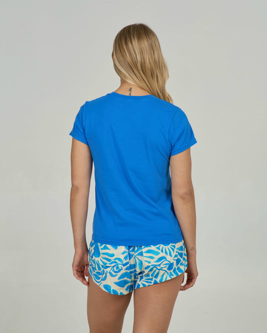 Stamped Modern Tee - Bold Blue