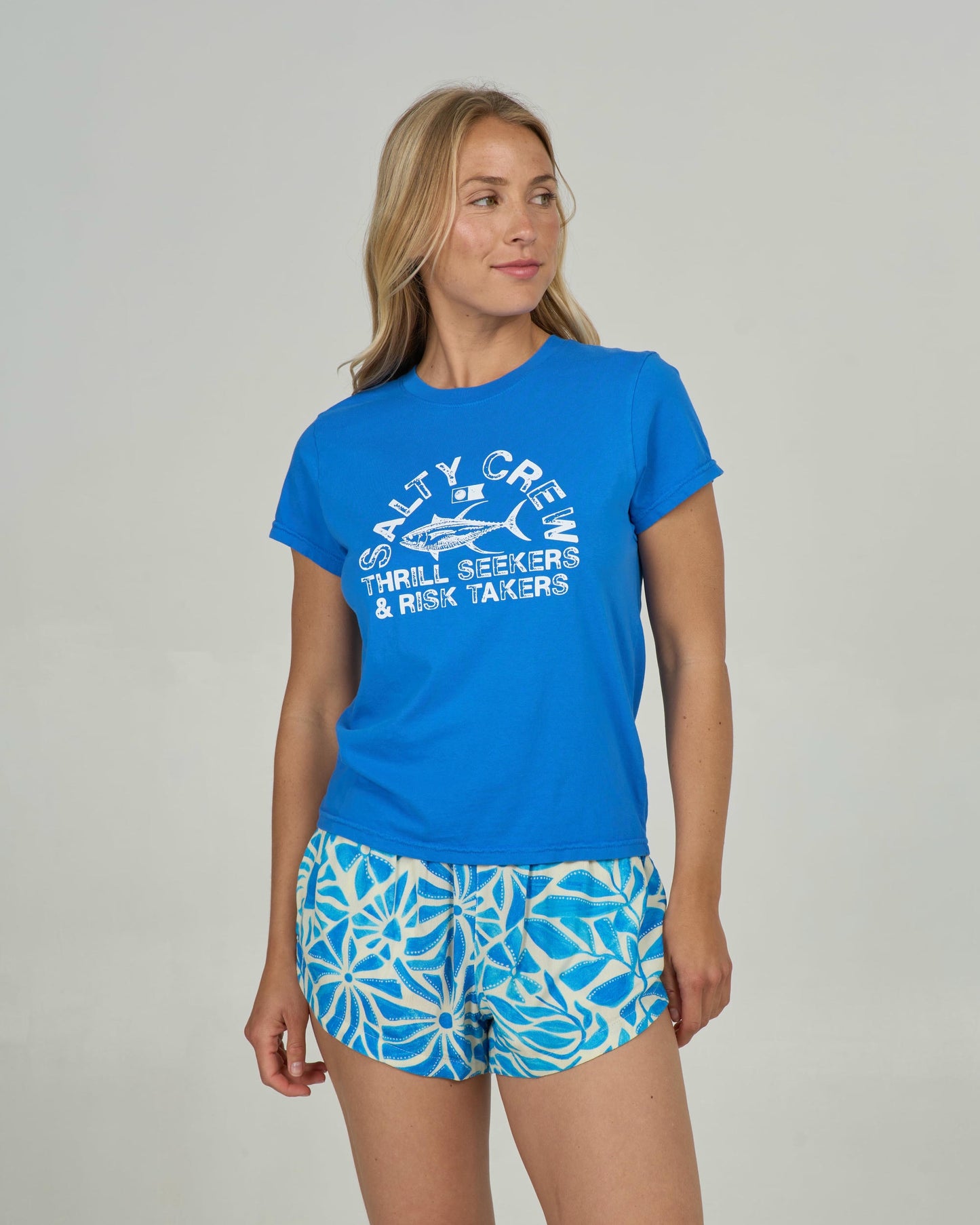 Stamped Modern Tee - Bold Blue