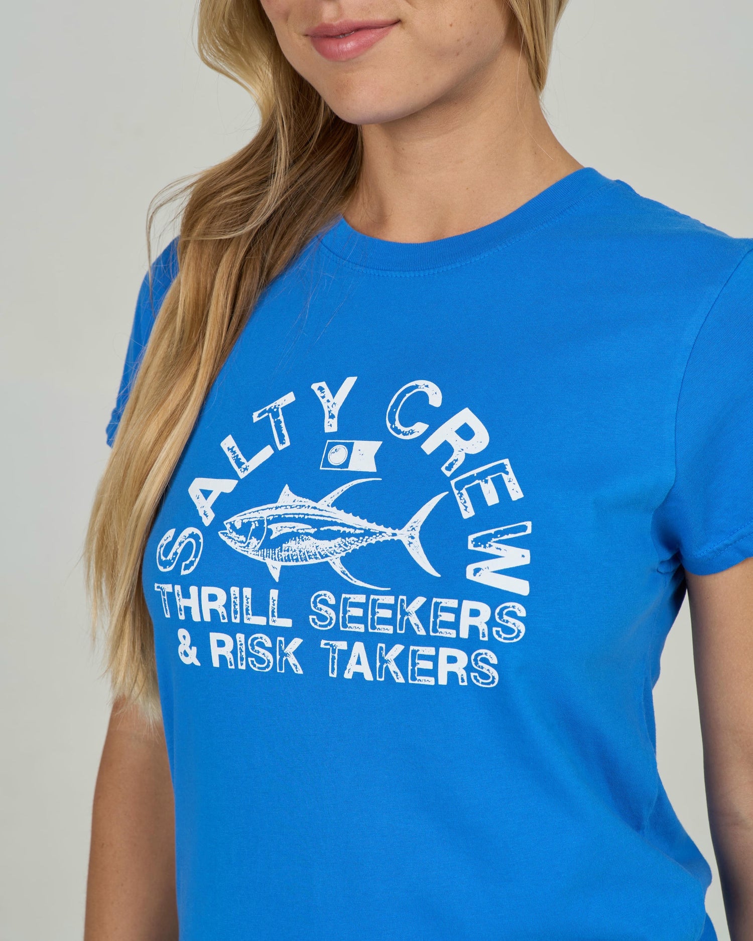 Stamped Modern Tee - Bold Blue