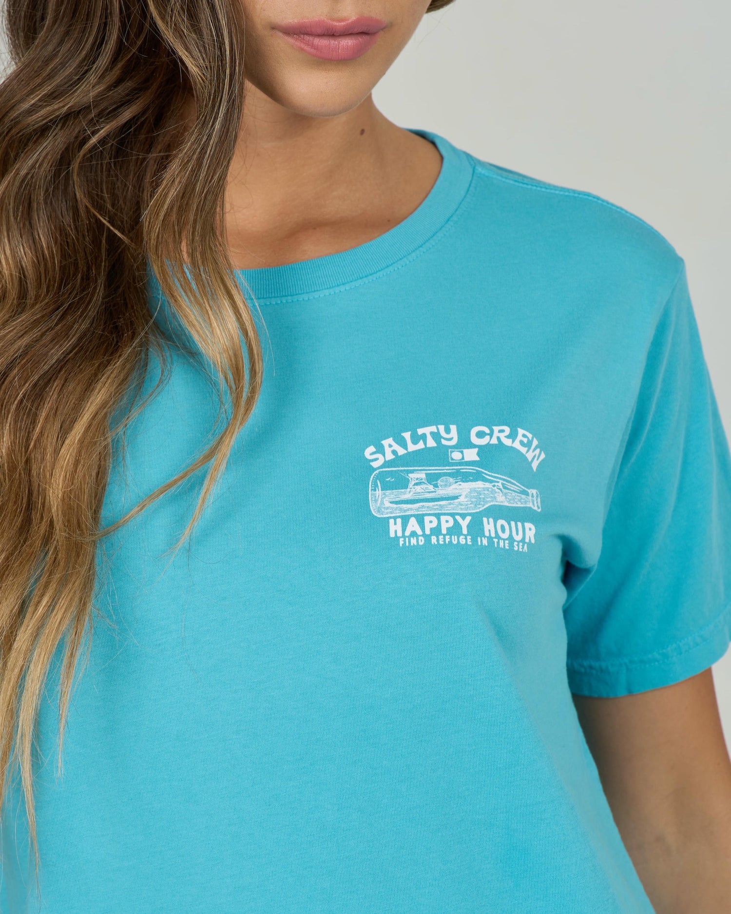 Happy Hour B.f. Tee - Turquoise