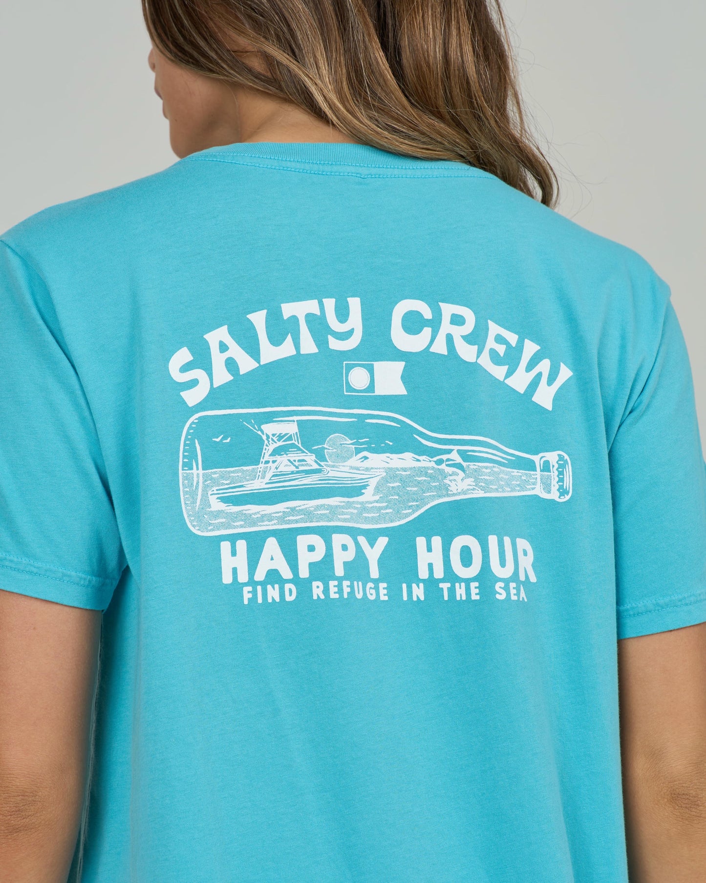 Happy Hour B.f. Tee - Turquoise