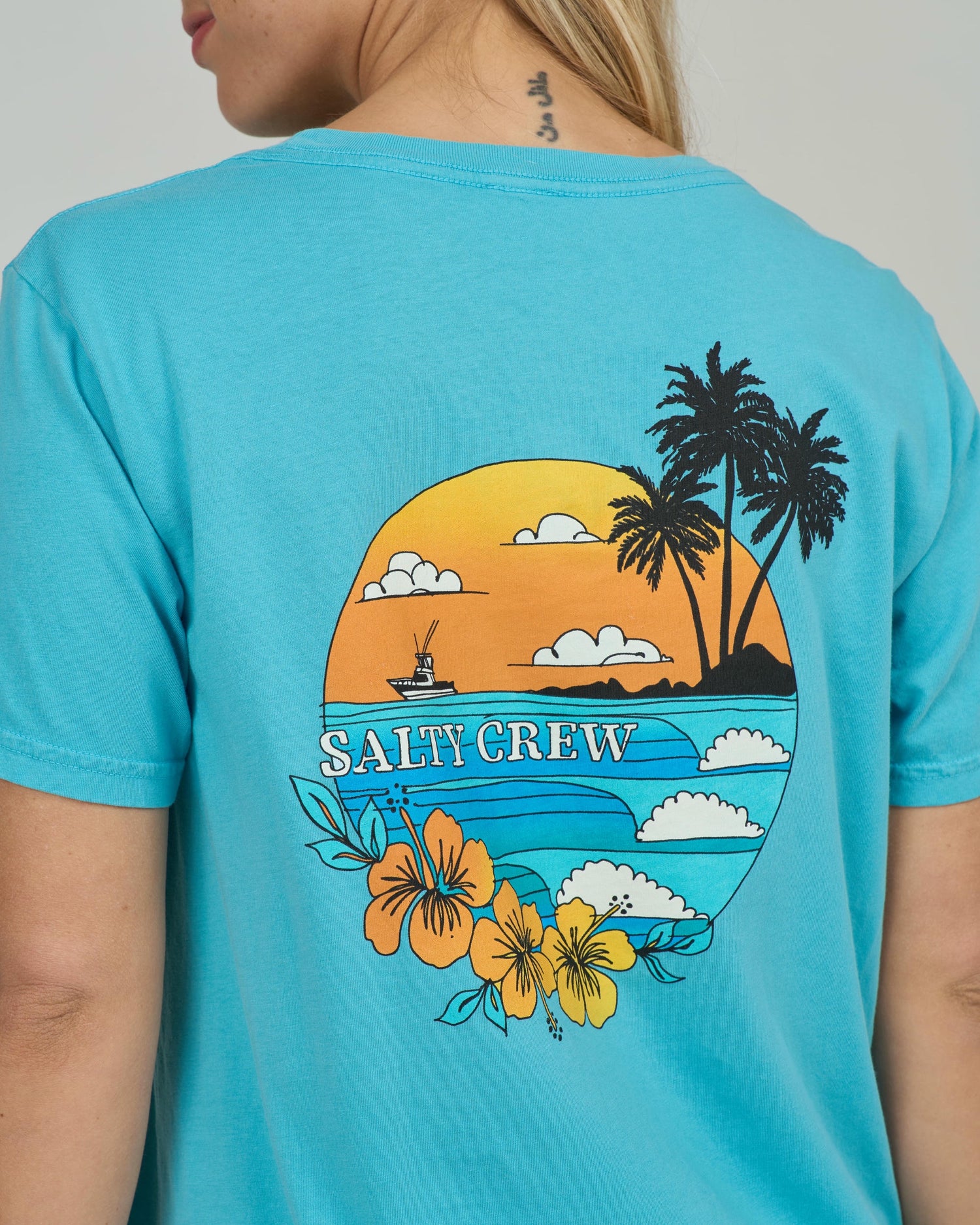 Sunset B.f. Tee - Turquoise