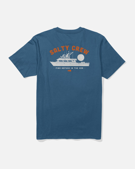 Overnight Ss Tee - Cast Blue