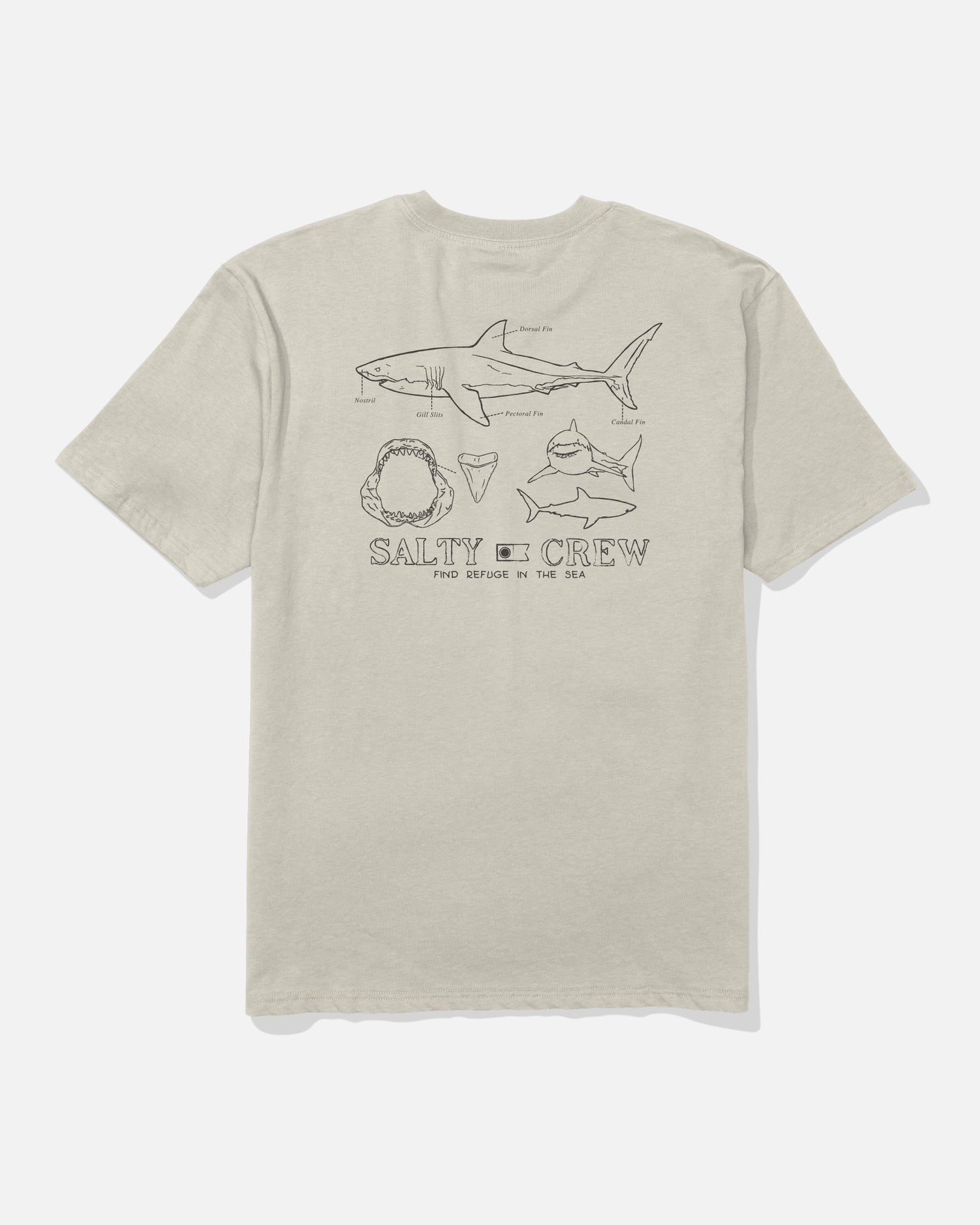 Great Wht Ss Tee - Moonbeam