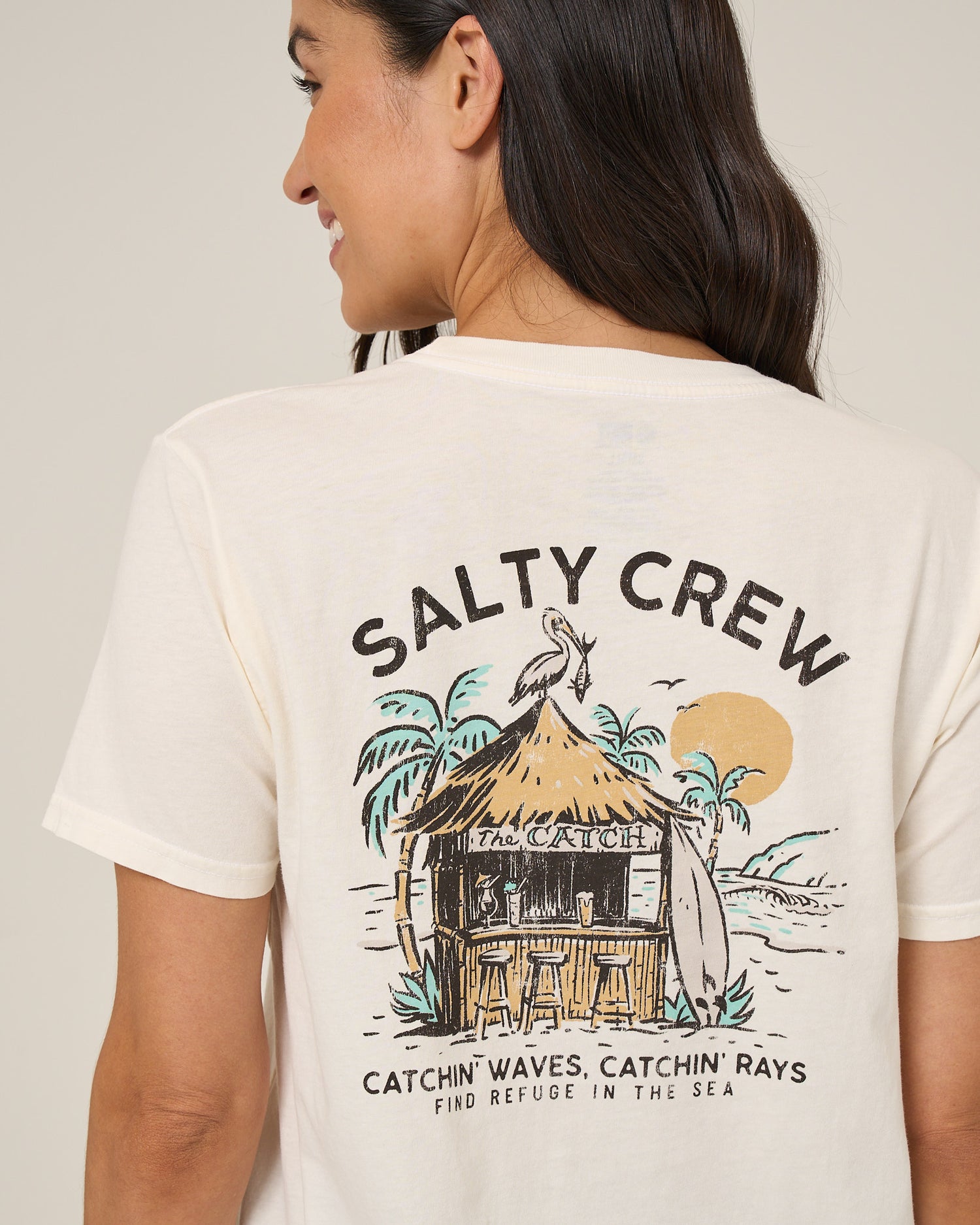 Beach Hut Bf Tee - Off White