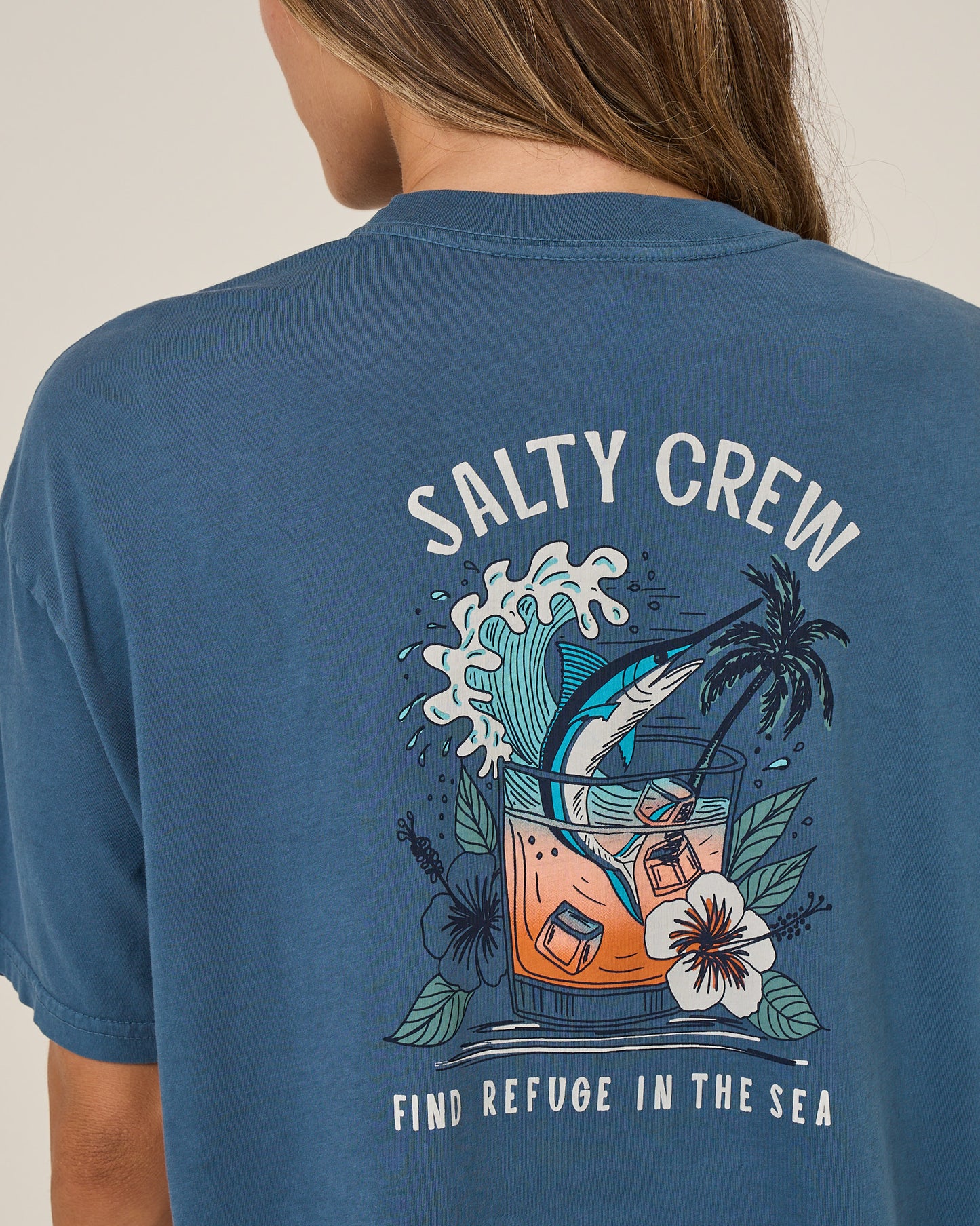 Mai Tai Tails Skimmer - Midnight Navy