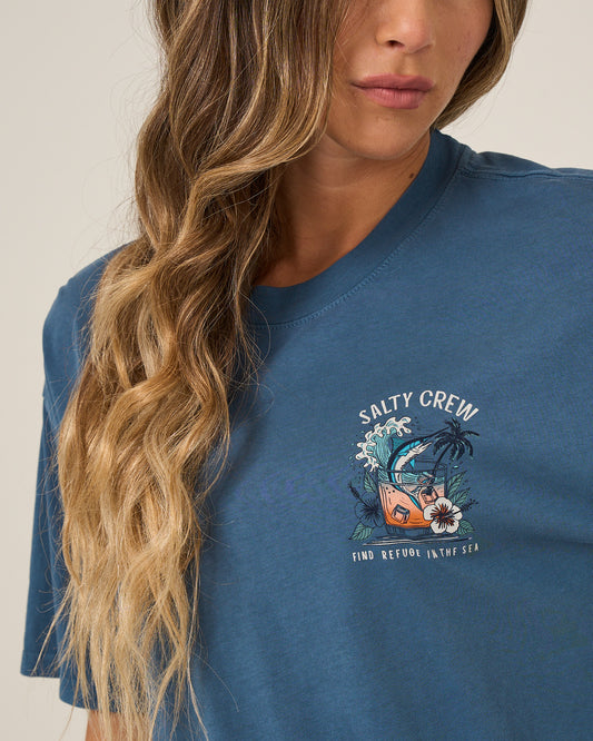 Mai Tai Tails Skimmer - Midnight Navy