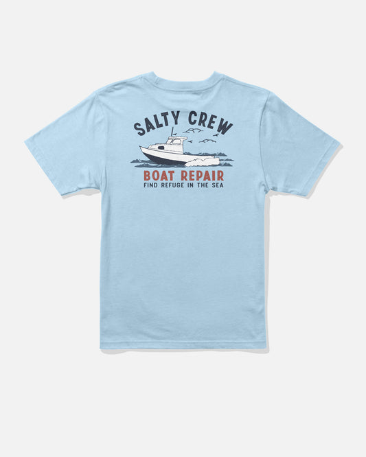 Boat Repair Ss Tee Kids - Clear Sky