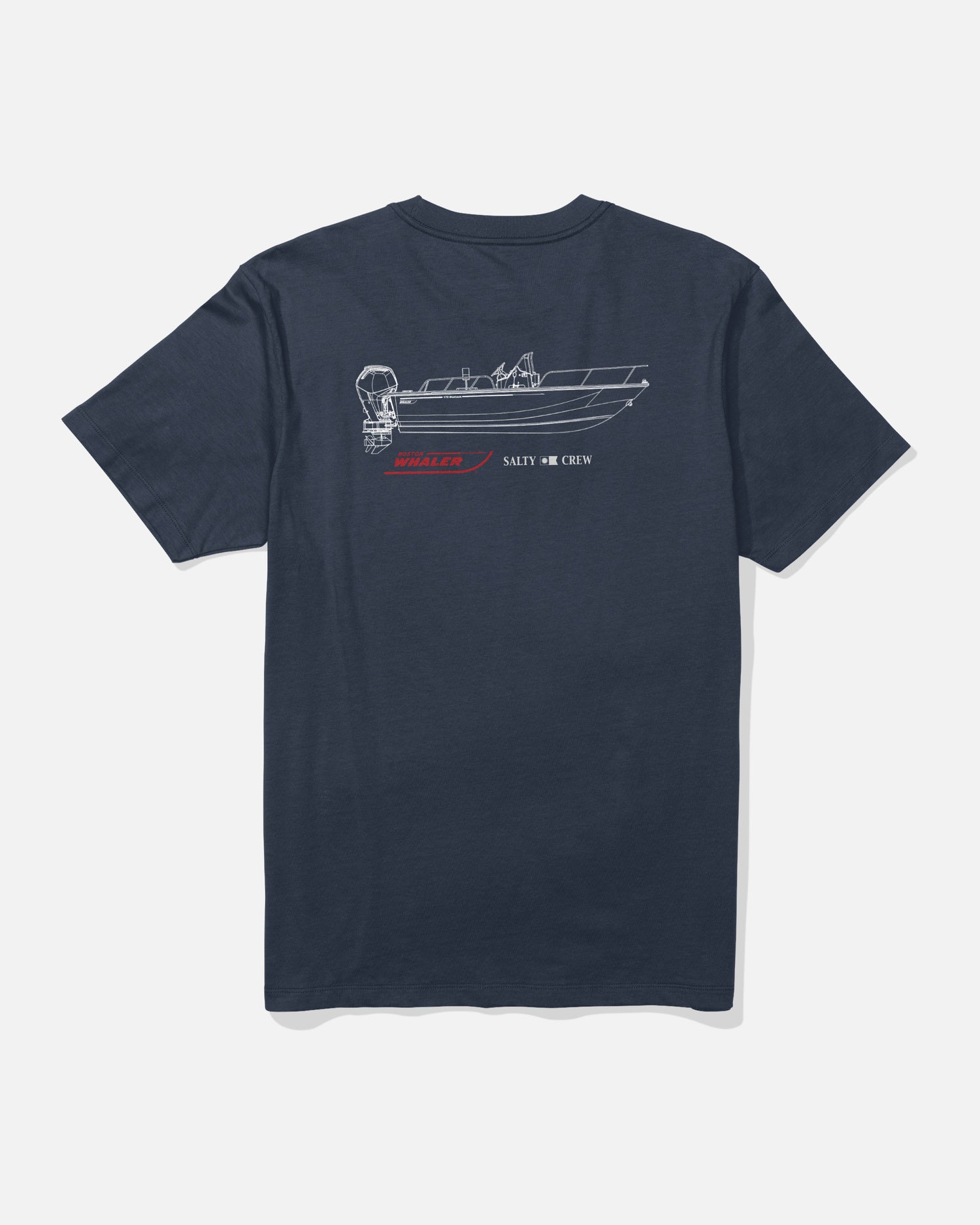 Whaler Schematic Ss Tee - Navy