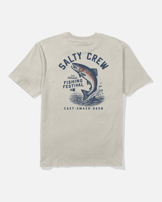 Trout Ss Tee - Moonbeam