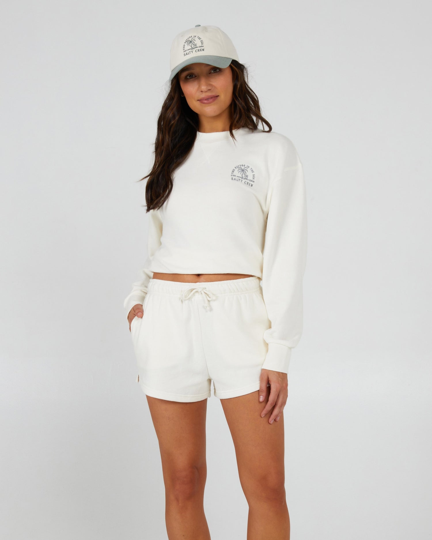 Salty Crew Donna - Pantaloncini Sand Bar - Off White