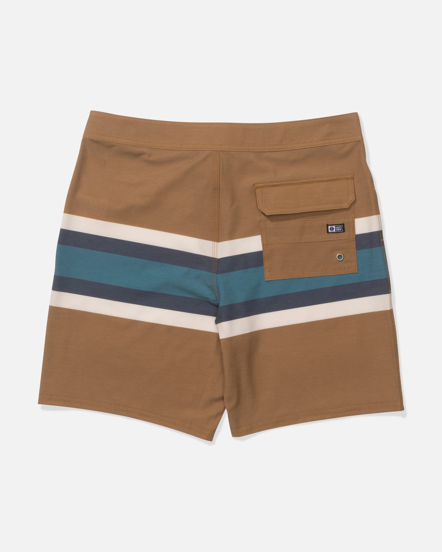 Crew Stripe Boardshort - Bronze Brown