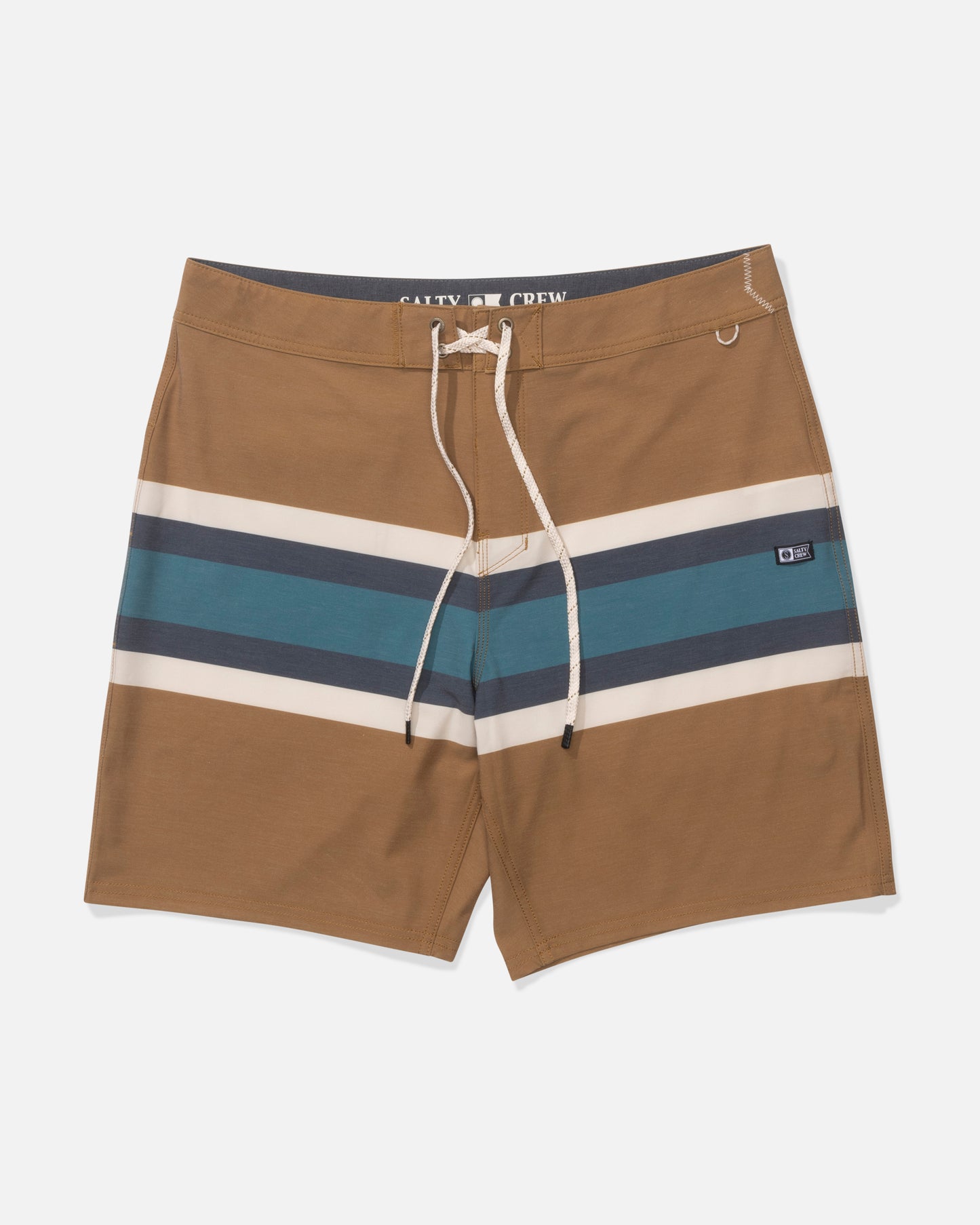 Crew Stripe Boardshort - Bronze Brown
