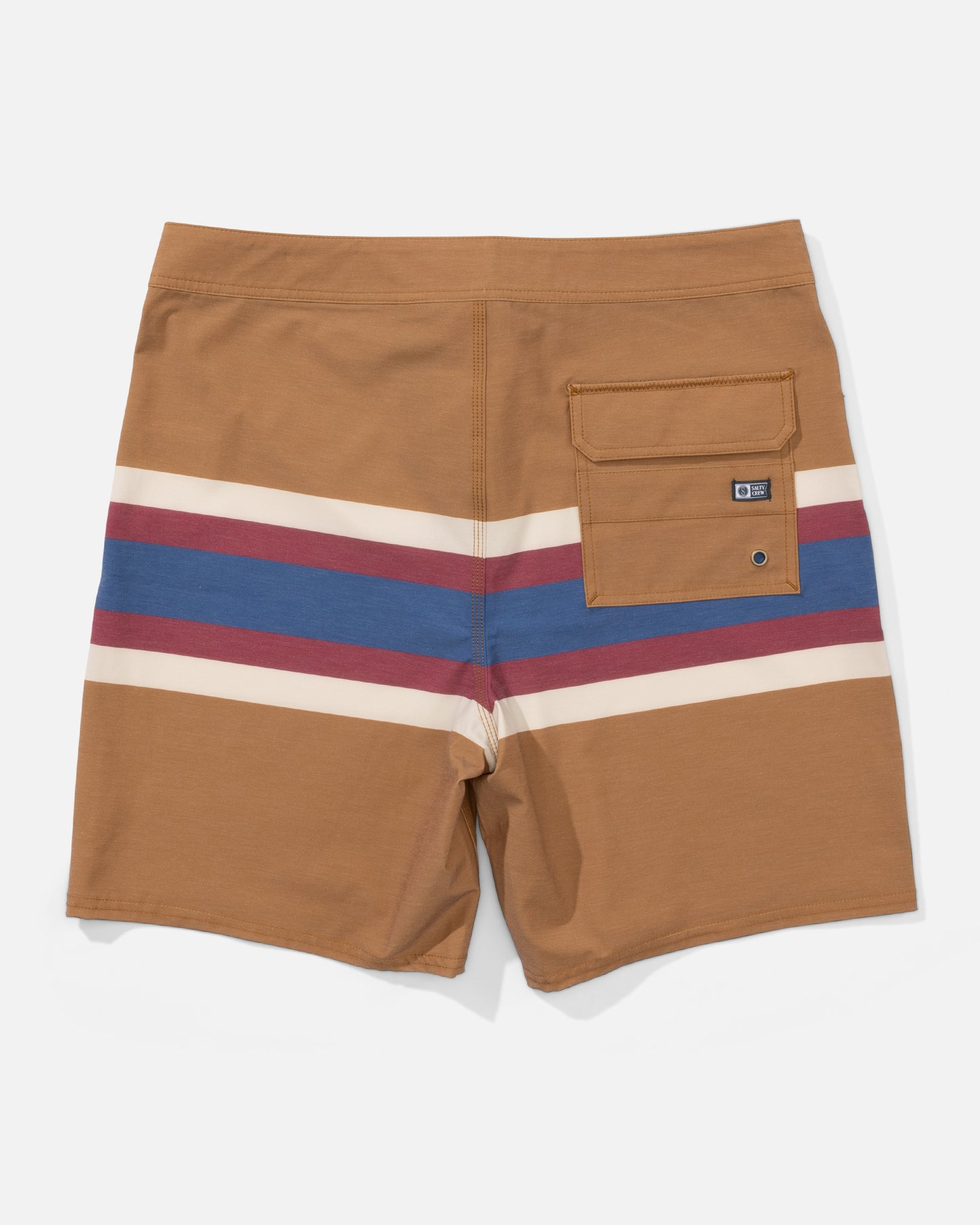 Crew Stripe Boardshort - Bone Brown