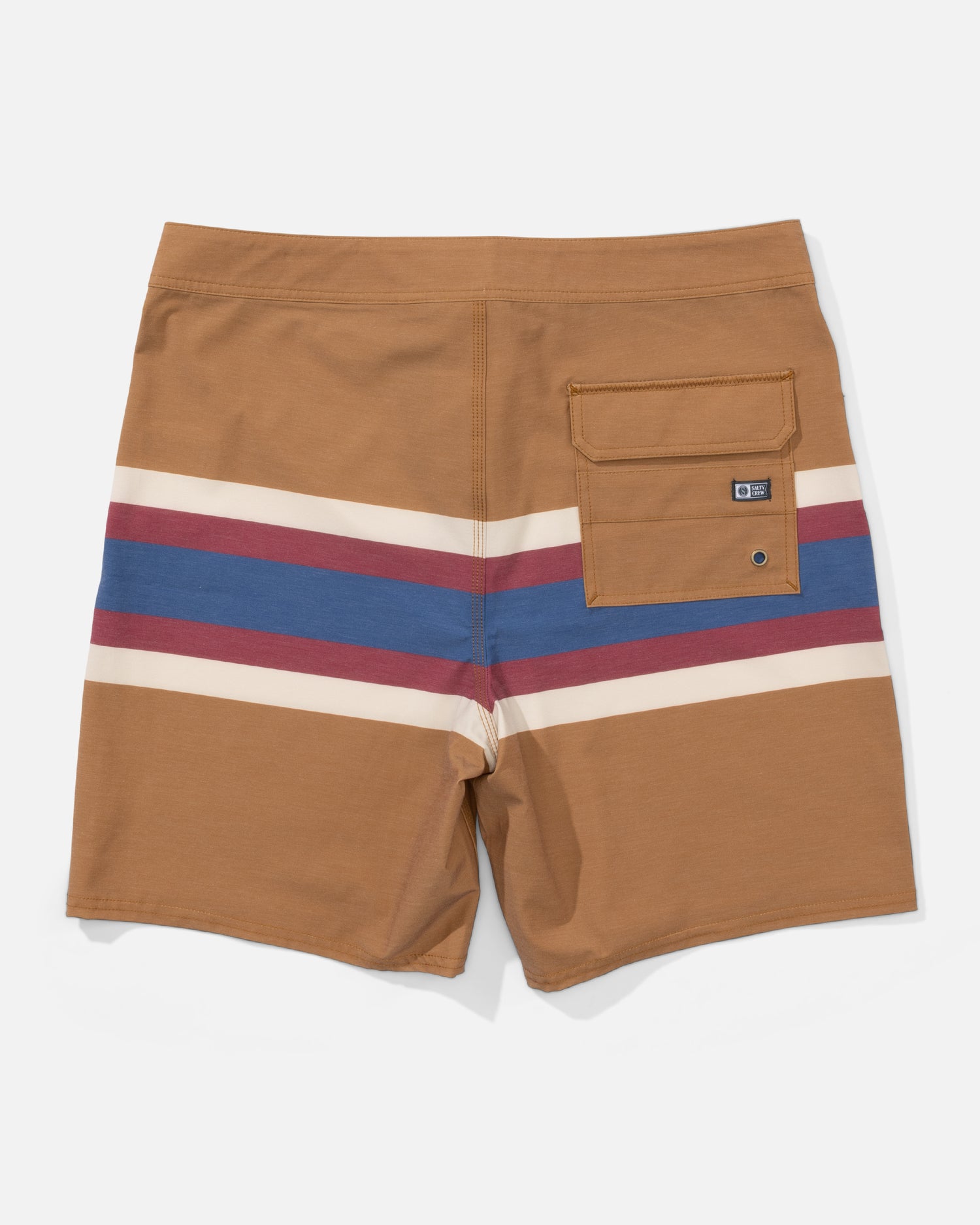 Crew Stripe Boardshort - Bone Brown