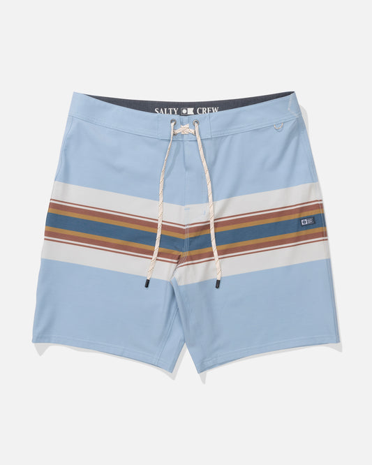 Crew Stripe Boardshort - Coast Blue