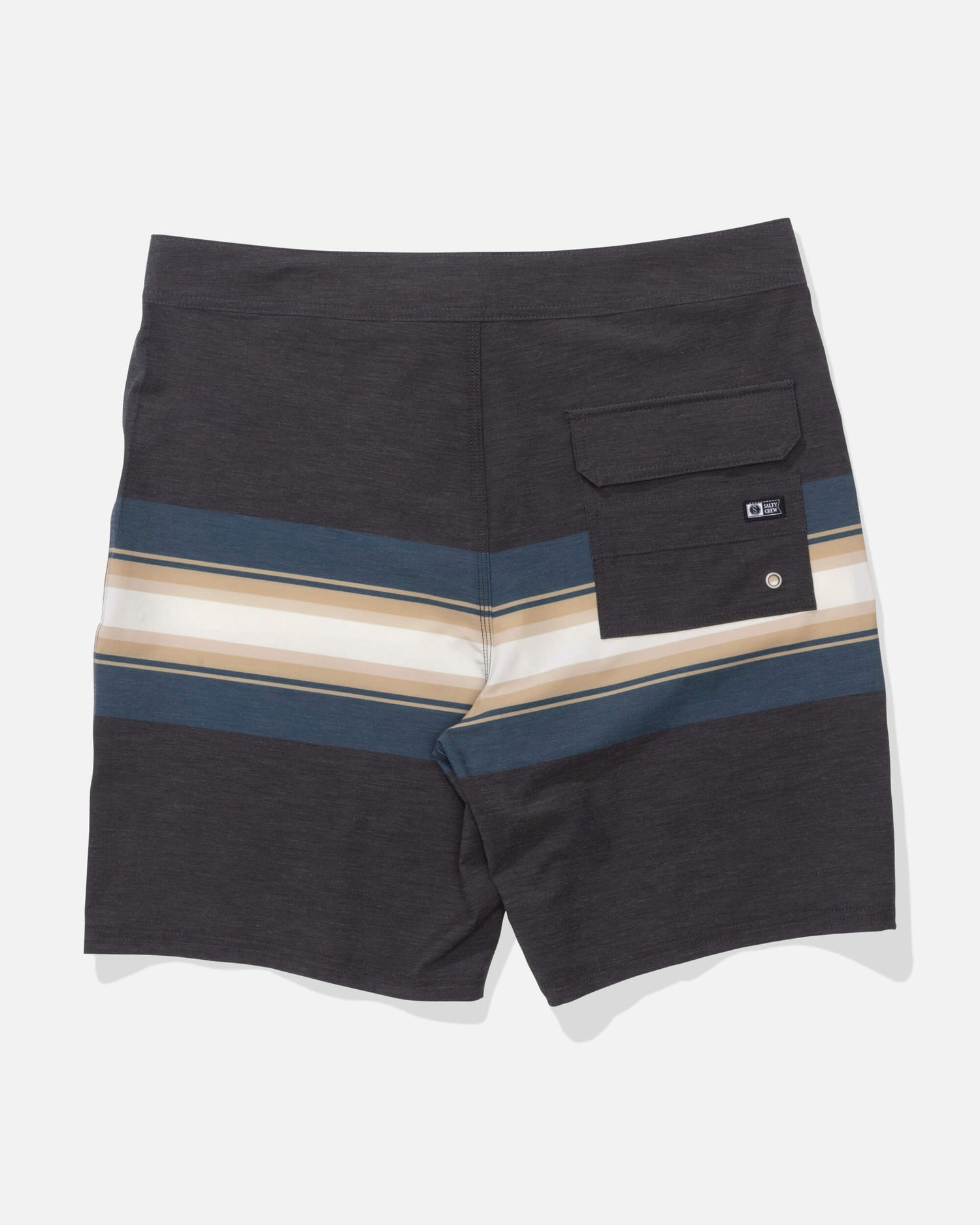 Crew Stripe Boardshort - Pirate Black