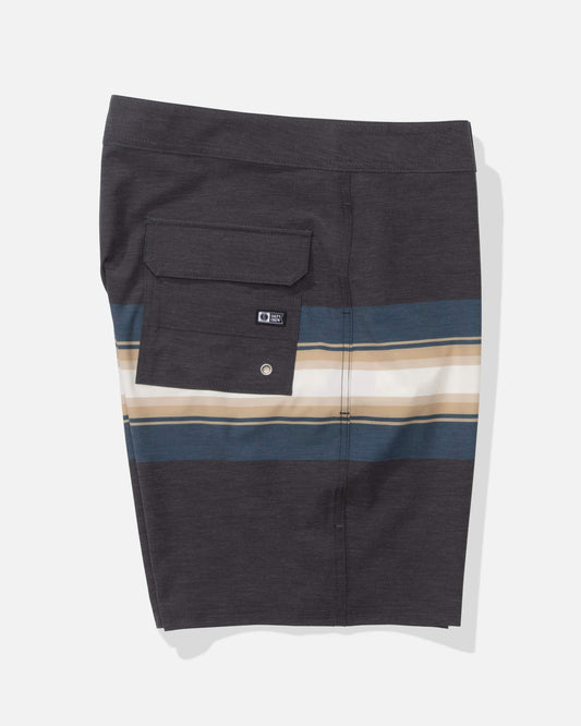Crew Stripe Boardshort - Pirate Black