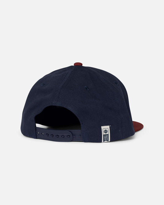 Bruce 6 Panel Kids - Navy/Red