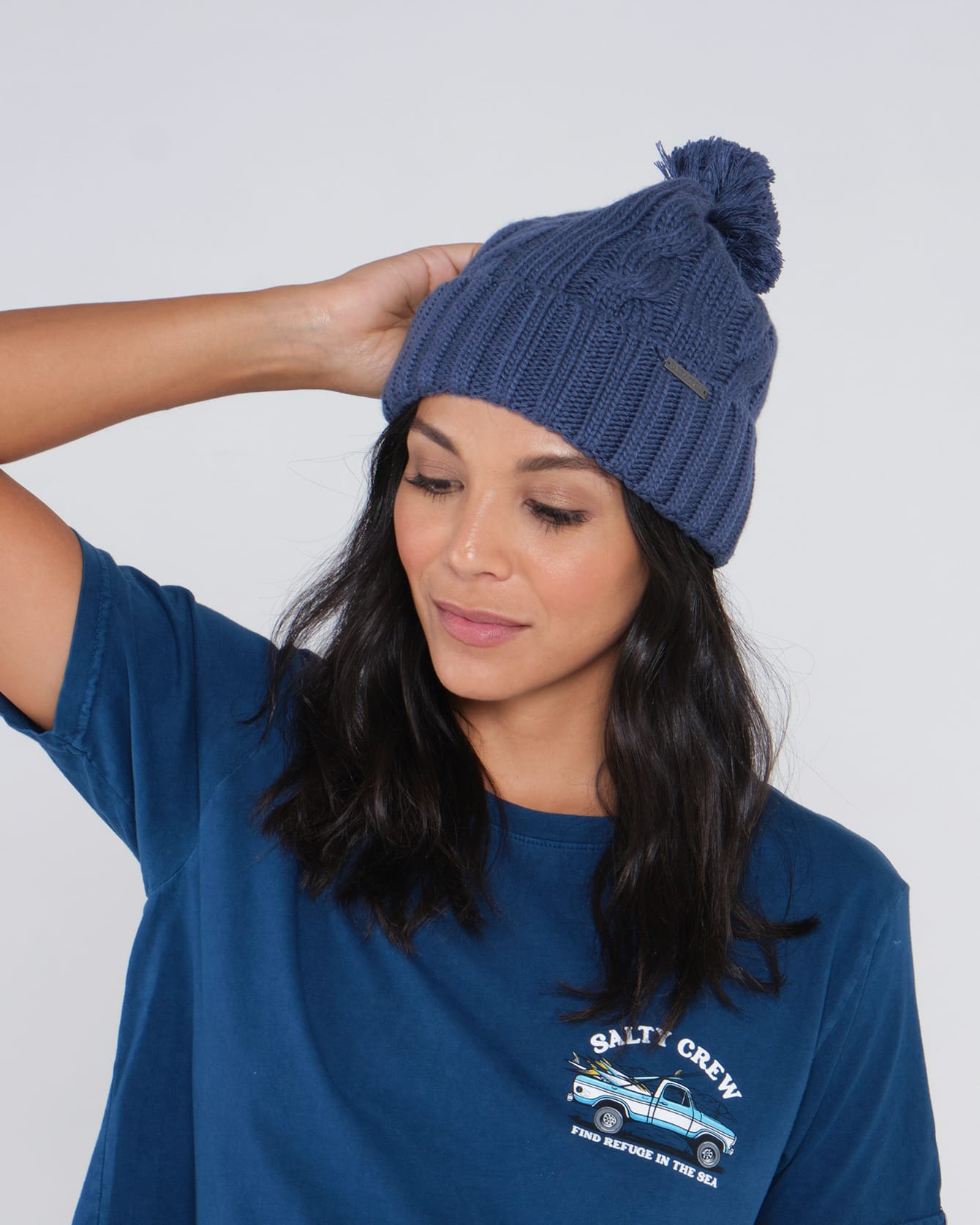 Salty Crew Mulher - Halyard Beanie - Blue Steel