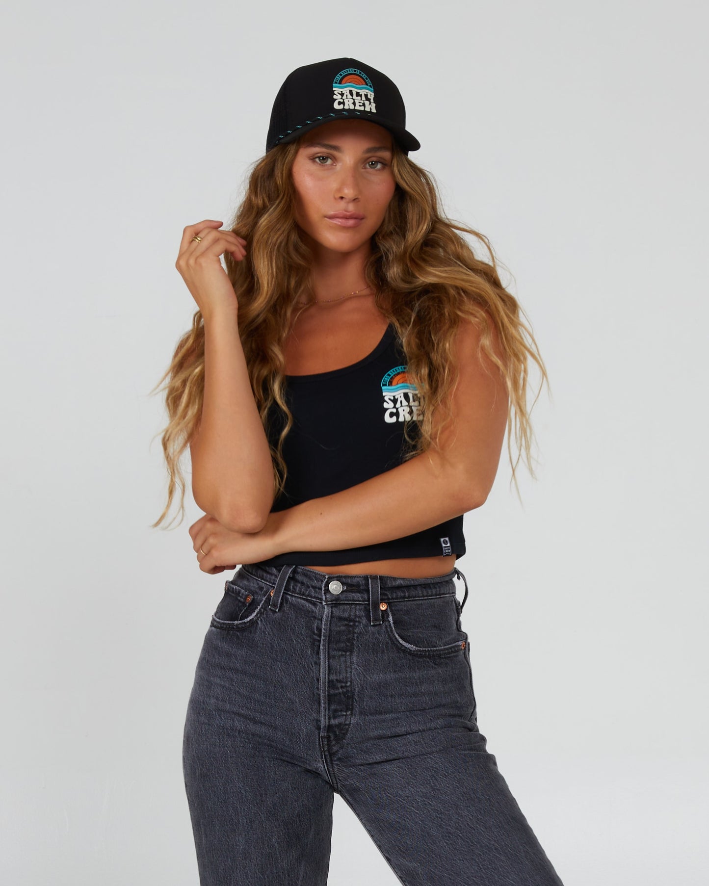 Salty Crew Dames - Sundown Trucker - Black