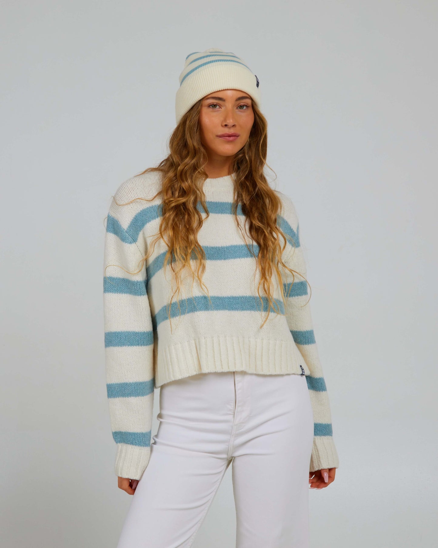 Salty Crew Donna - Lighthouse Beanie - Off White/Cloud Blue