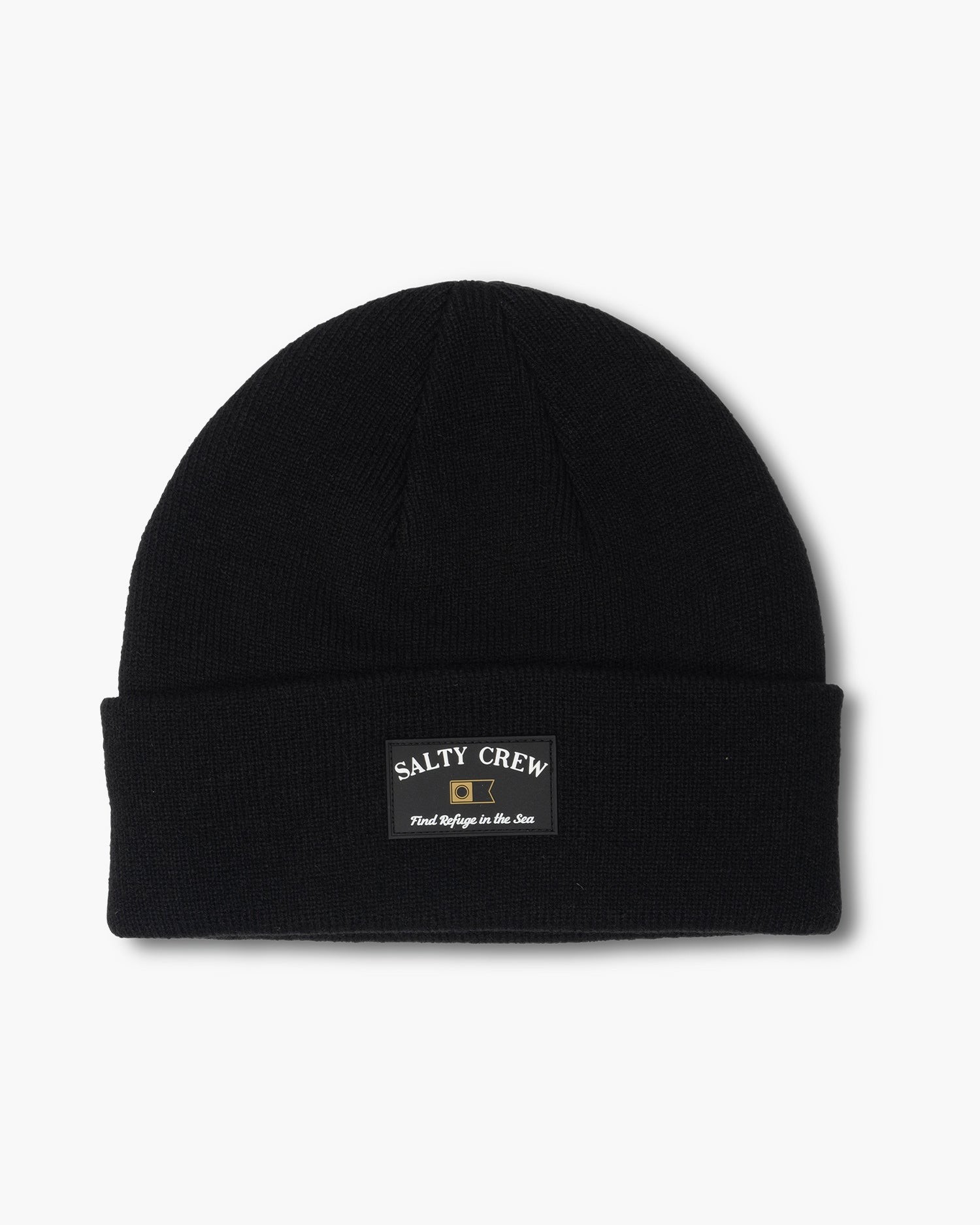 front view of Steadfast Black Beanie