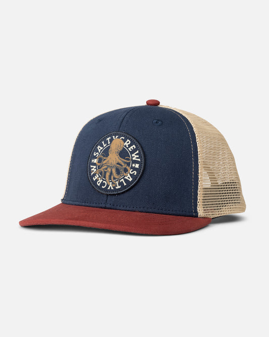 Tentacles  Retro Kids - Navy/Burgundy