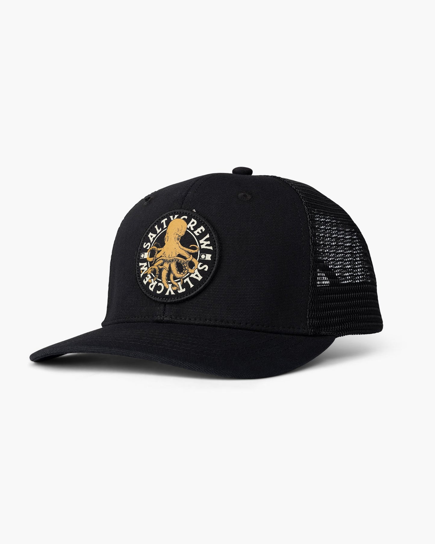 front view of Tentacles Black Retro Trucker