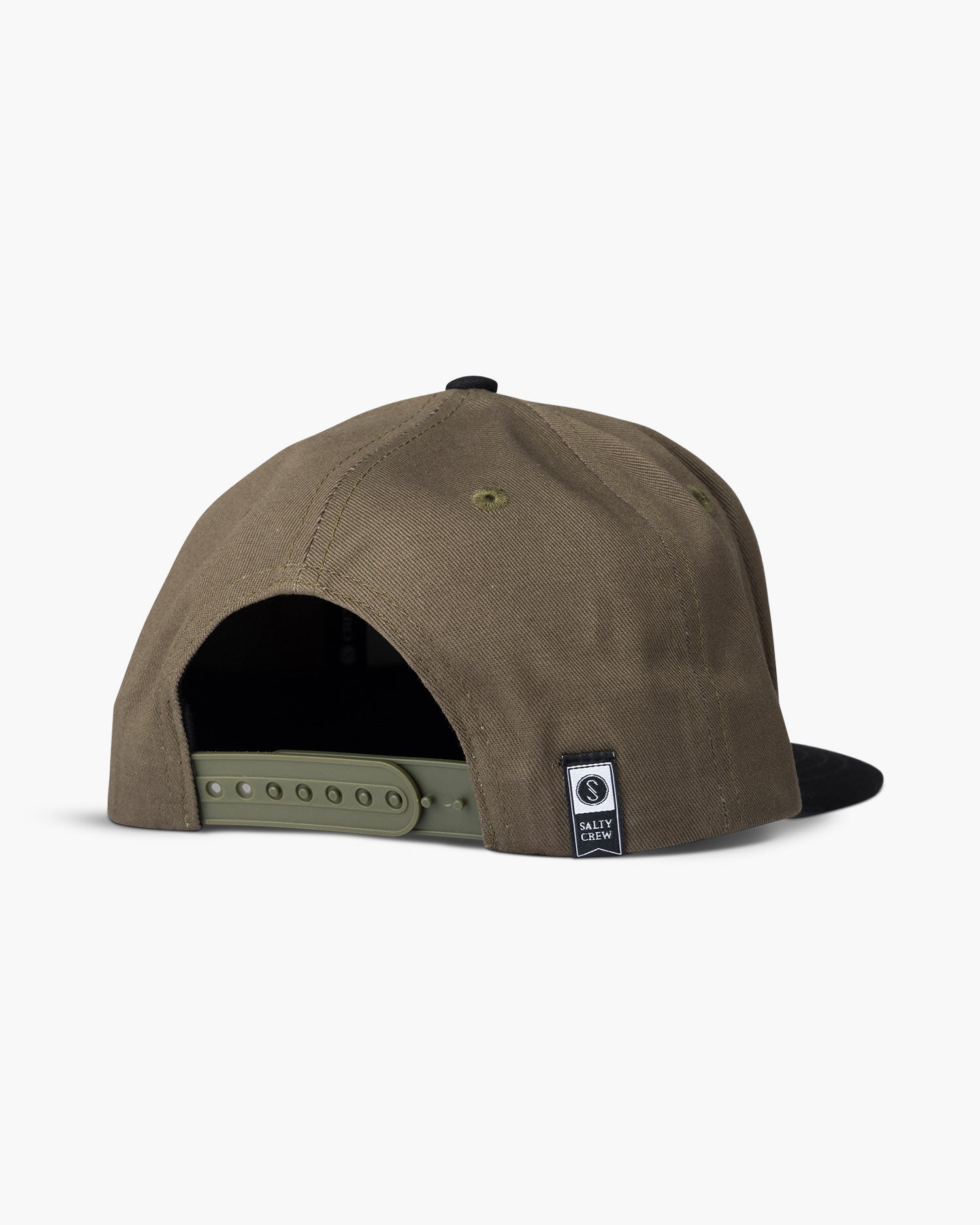 back view of Infield Olive/Black 5 Panel