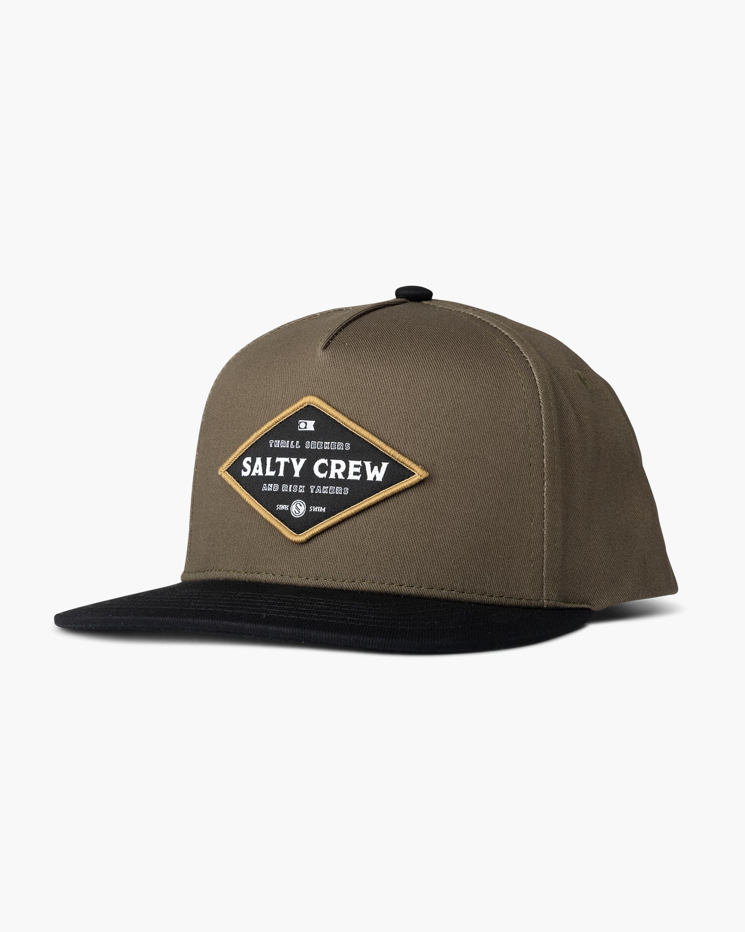 front view of Infield Olive/Black 5 Panel