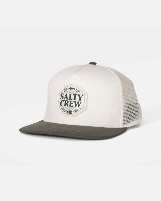 Split Fill Trucker - Off White/Green