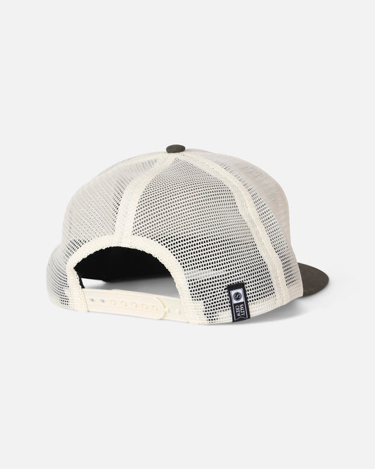 Split Fill Trucker - Off White/Green