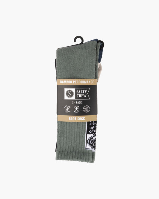 Salty Crew Hombres - Pack de 2 calcetines Cold Front - Surtidos