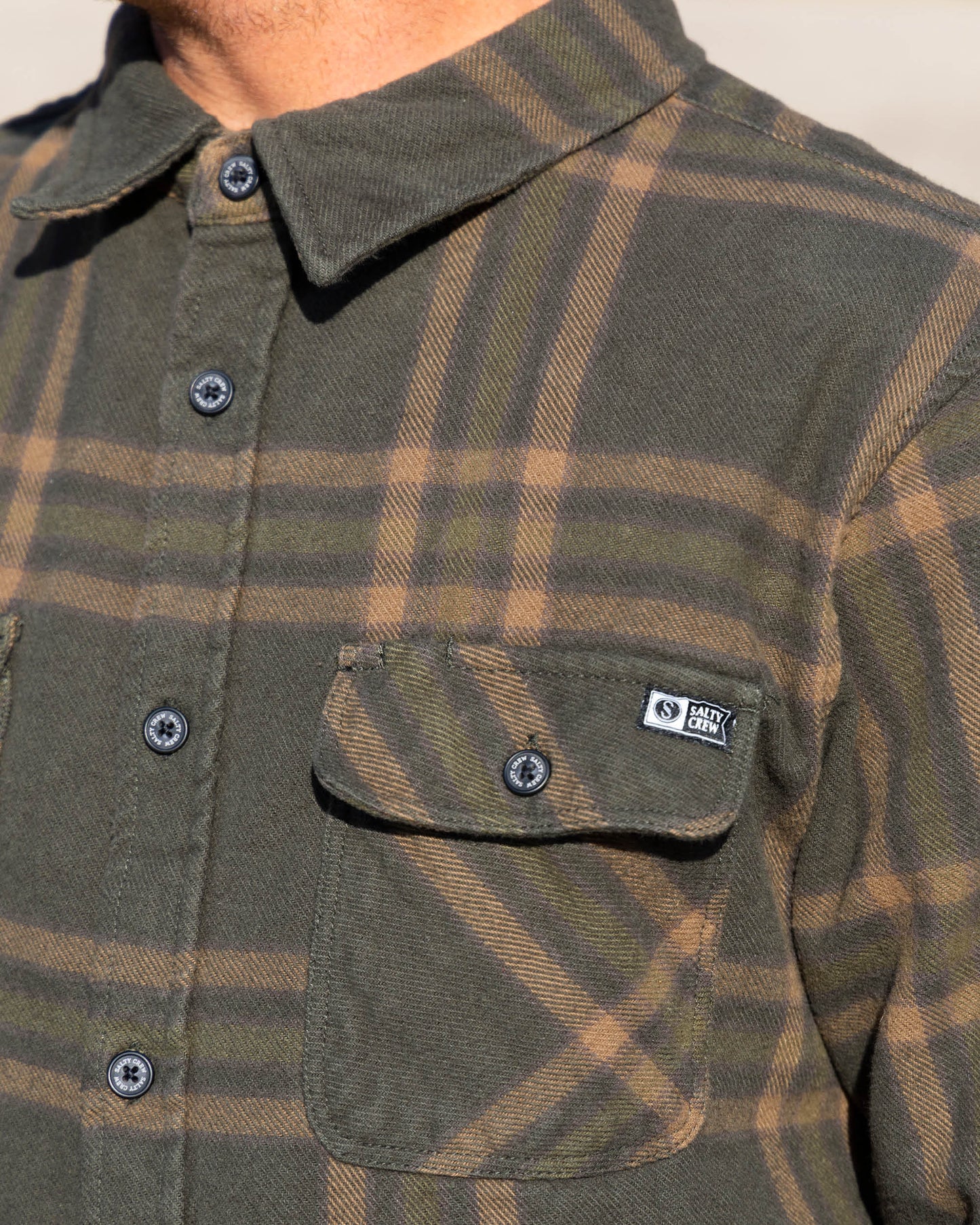 Salty Crew - Landfall L/S Flannel - Olijf