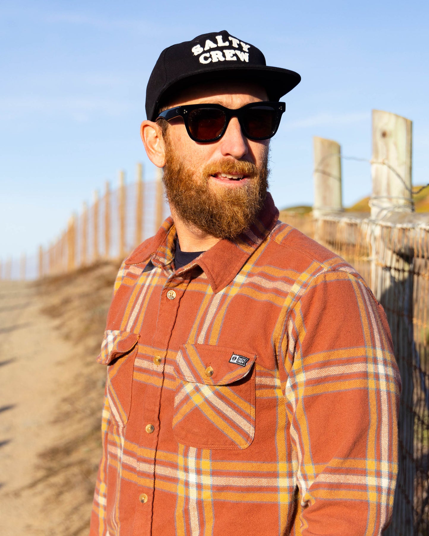 Salty Crew - Landfall L/S Flannel - Brick Red