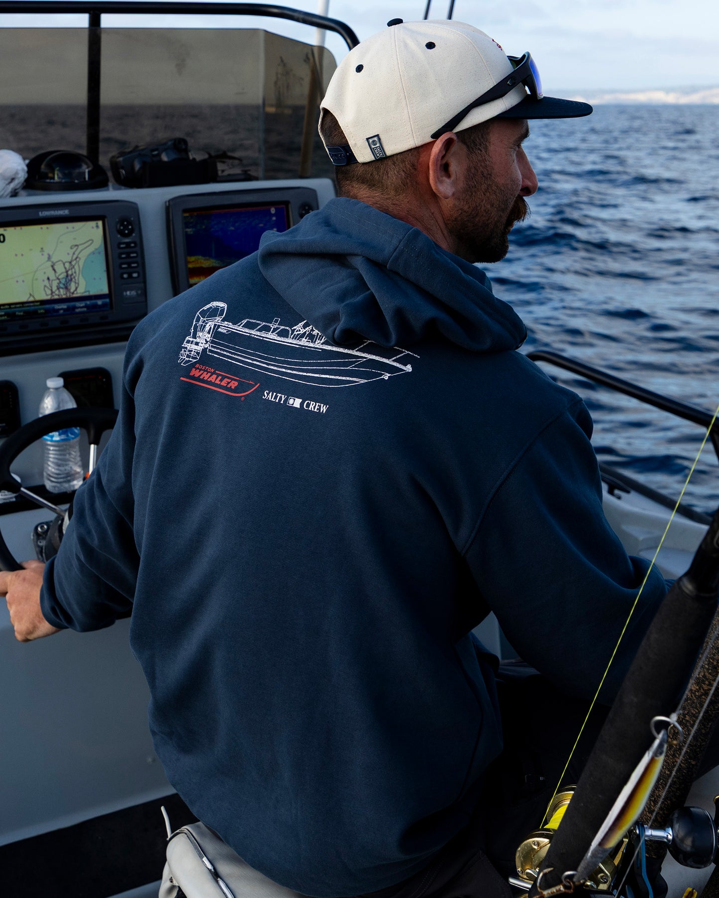 Whaler Schematic Fleece - Navy