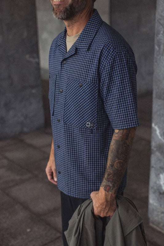 Fishcamp Shirt - Midnight Navy Mini Checks