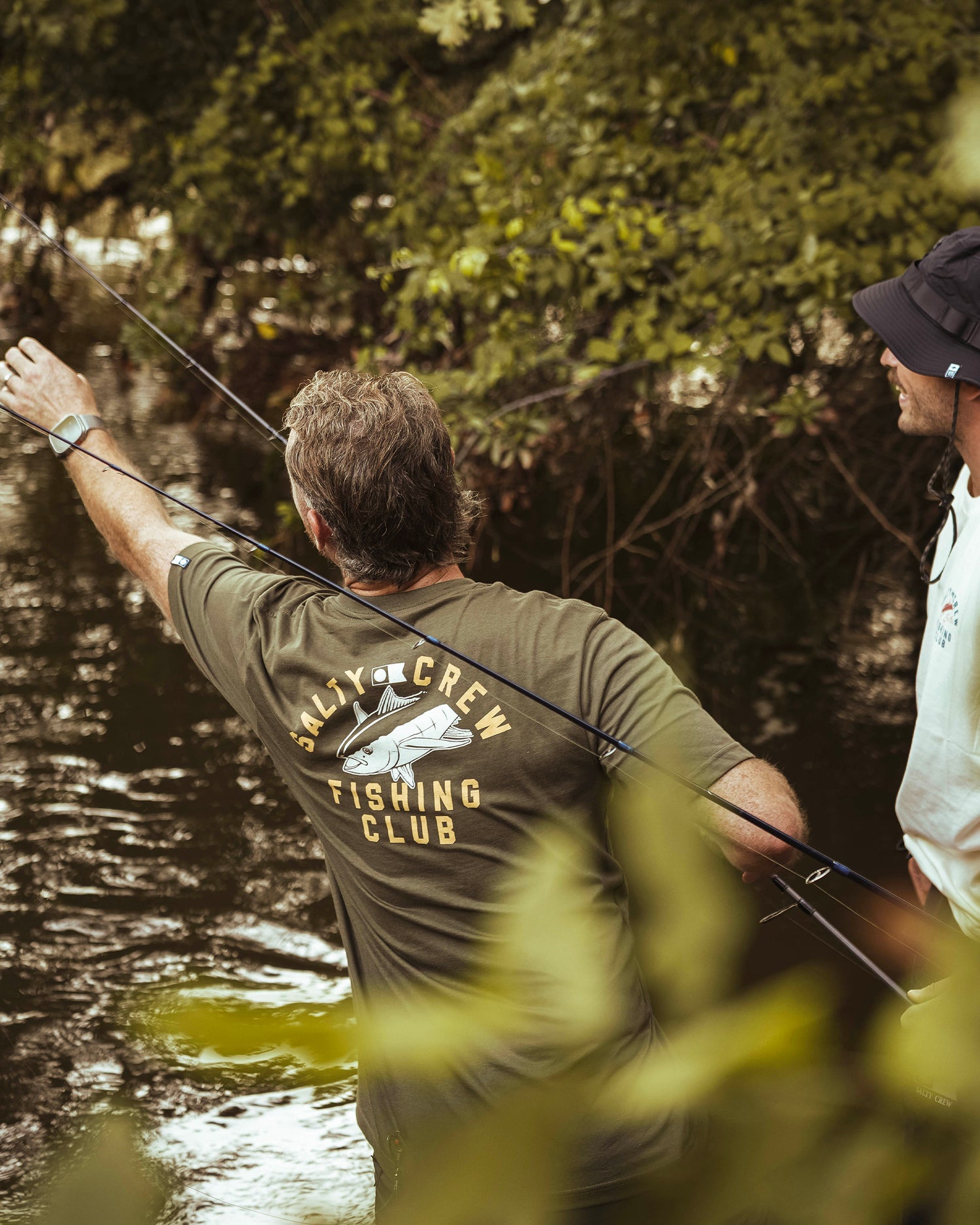 Fishing Club Ss Tee - Dusty Olive