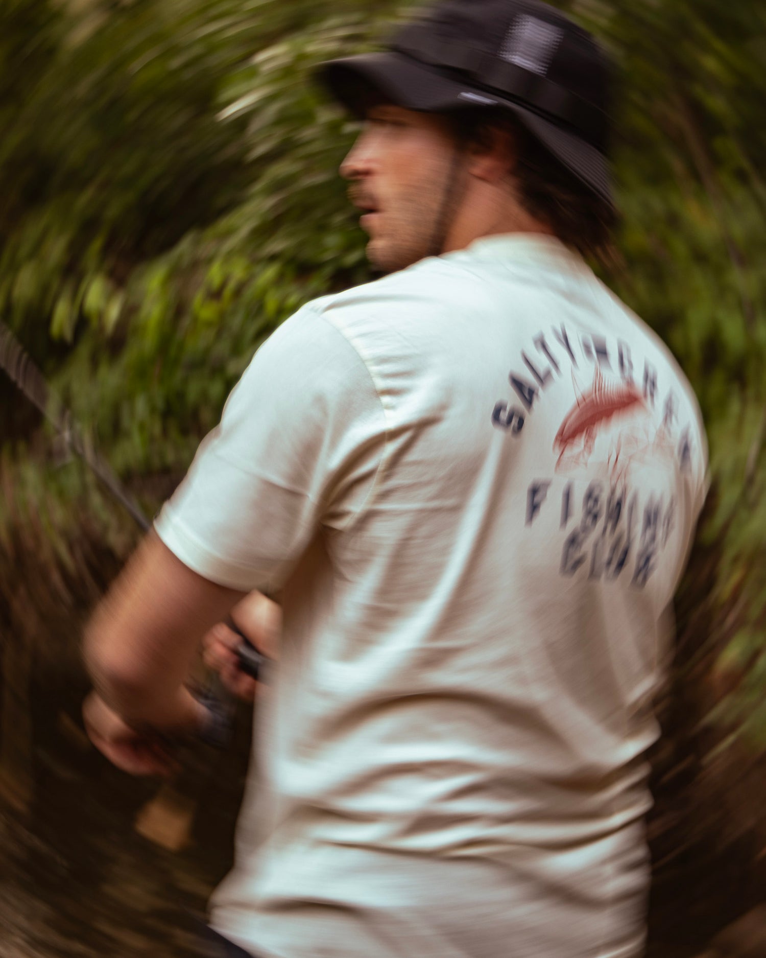 Fishing Club Ss Tee - Moonbeam