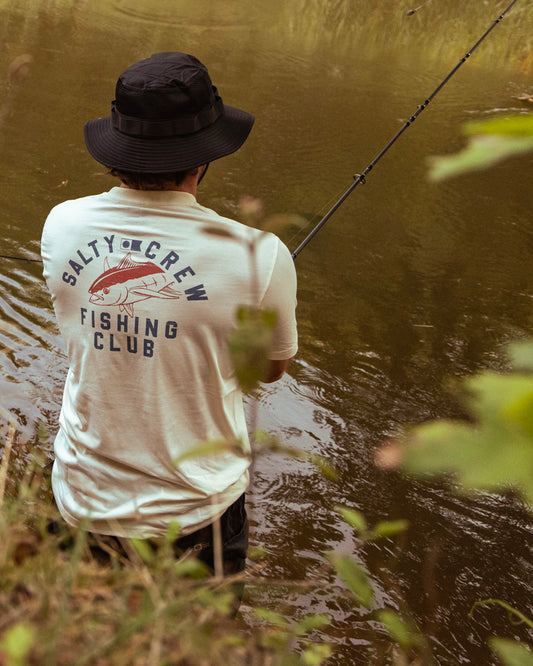 Fishing Club Ss Tee - Moonbeam